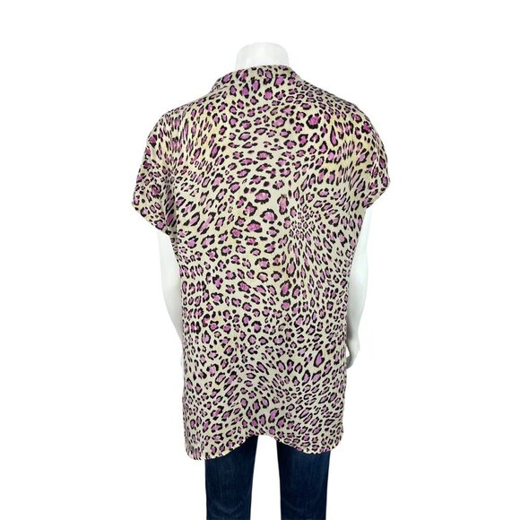 Marled Essentials Large Short Sleeve Lightweight Shirt Leopard Print - Picture 3 of 5